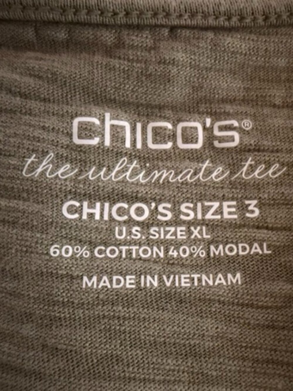 Chico's Sage Green T-Shirt and White T-Shirt - Picture 3 of 7